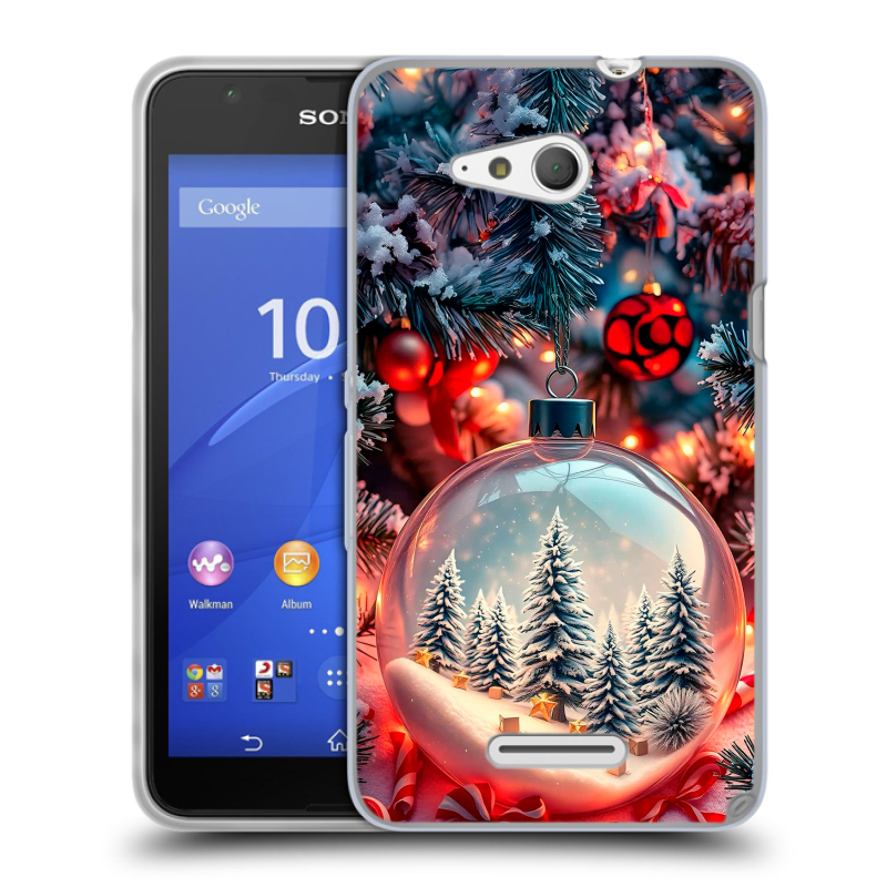 Силиконовый чехол на Sony Xperia E4g с принтом Новый год Силиконовый чехол на Sony Xperia E4g с принтом Новый год
