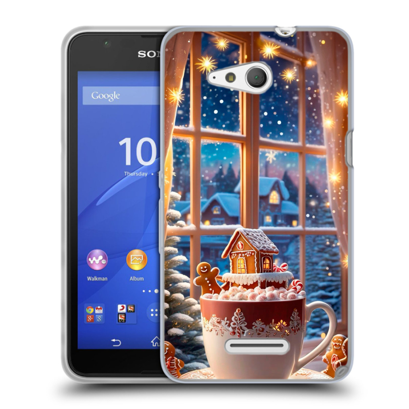Силиконовый чехол на Sony Xperia E4g с принтом Новый год Силиконовый чехол на Sony Xperia E4g с принтом Новый год