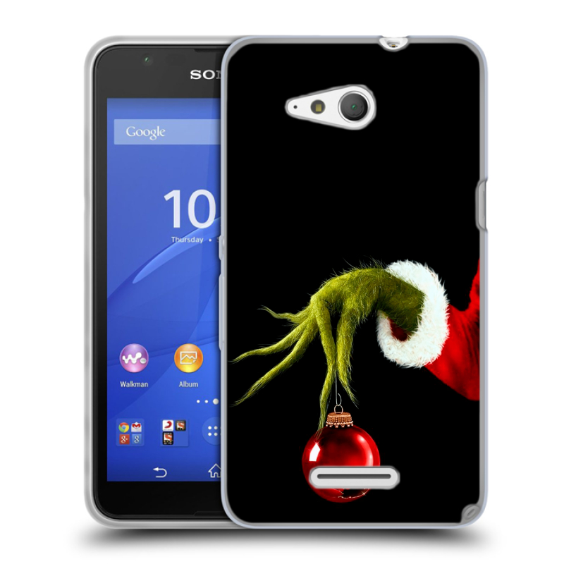 Силиконовый чехол на Sony Xperia E4g с принтом Новый год Гринч Силиконовый чехол на Sony Xperia E4g с принтом Новый год Гринч