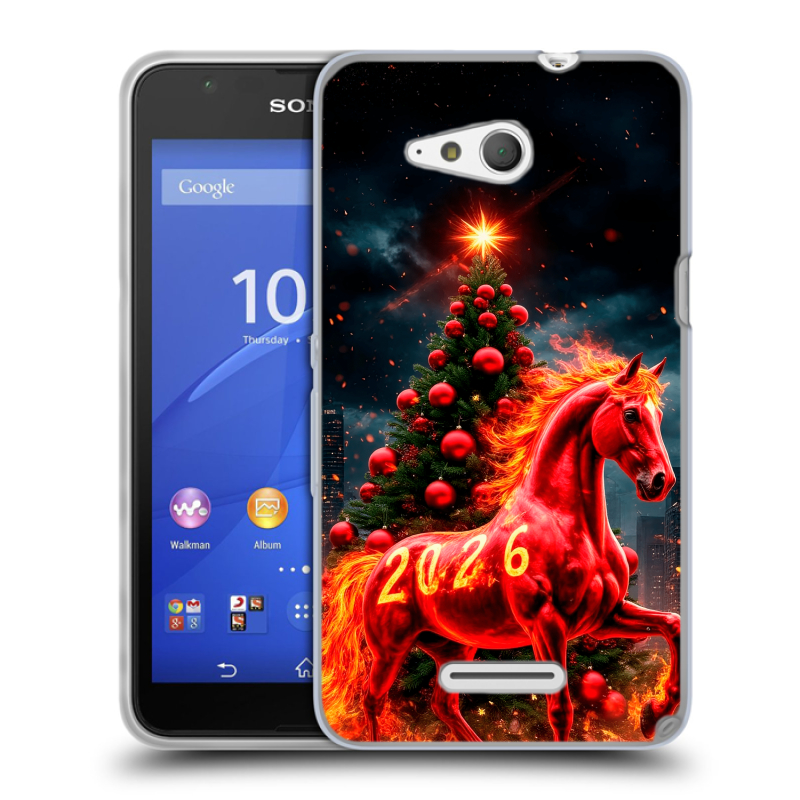 Пластиковый чехол на Sony Xperia E4g с принтом Новый год Пластиковый чехол на Sony Xperia E4g с принтом Новый год