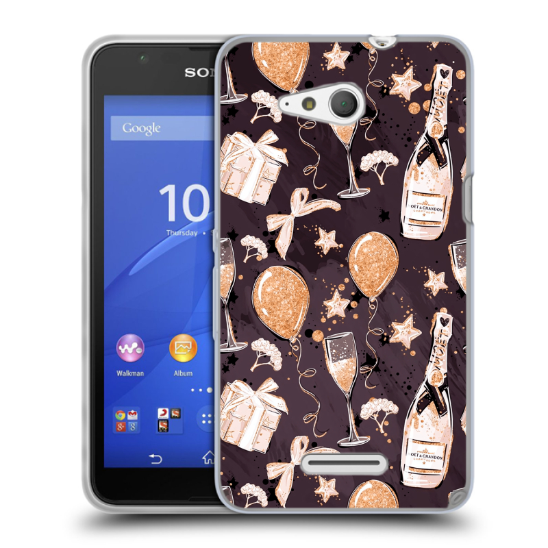 Силиконовый чехол на Sony Xperia E4g с принтом Новый год Силиконовый чехол на Sony Xperia E4g с принтом Новый год