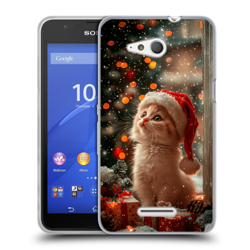 Силиконовый чехол на Sony Xperia E4g с принтом Новый год Силиконовый чехол на Sony Xperia E4g с принтом Новый год