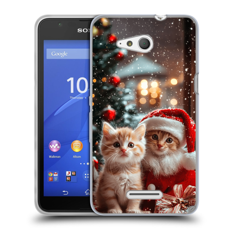 Силиконовый чехол на Sony Xperia E4g с принтом Новый год Силиконовый чехол на Sony Xperia E4g с принтом Новый год