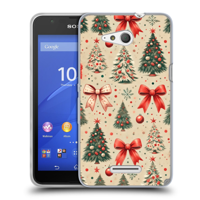 Силиконовый чехол на Sony Xperia E4g с принтом Новый год Силиконовый чехол на Sony Xperia E4g с принтом Новый год