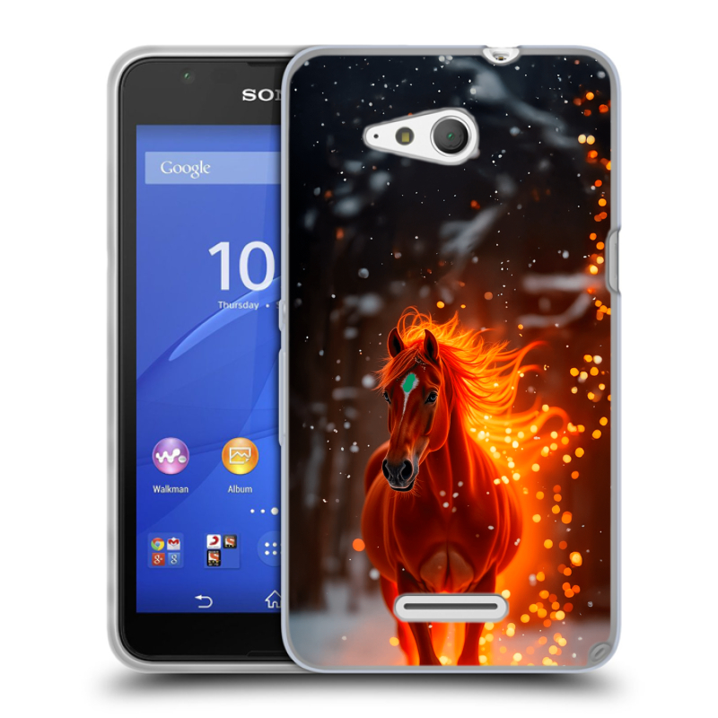Пластиковый чехол на Sony Xperia E4g с принтом Новый год Пластиковый чехол на Sony Xperia E4g с принтом Новый год