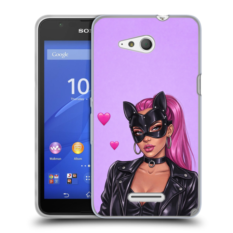 Пластиковый чехол на Sony Xperia E4g с принтом женский Пластиковый чехол на Sony Xperia E4g с принтом женский