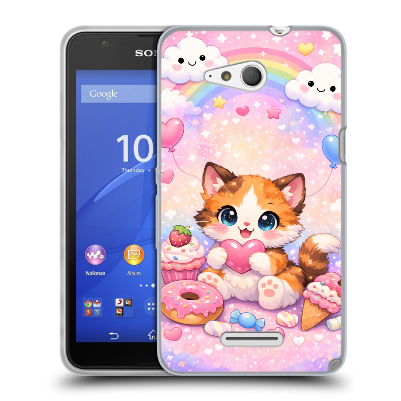 Силиконовый чехол на Sony Xperia E4g с принтом для девочек Силиконовый чехол на Sony Xperia E4g с принтом для девочек