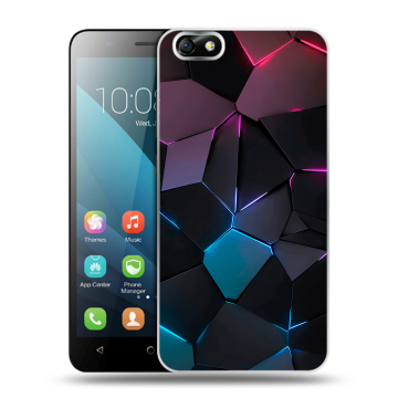Силиконовый чехол на Huawei Honor 4X с принтом Геометрия неона Силиконовый чехол на Huawei Honor 4X с принтом Геометрия неона