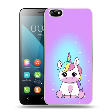Силиконовый чехол на Huawei Honor 4X с принтом Единорог Силиконовый чехол на Huawei Honor 4X с принтом Единорог