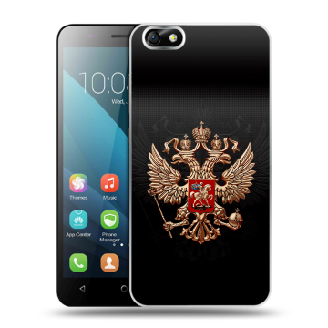 Силиконовый чехол на Huawei Honor 4X с принтом Герб России Силиконовый чехол на Huawei Honor 4X с принтом Герб России