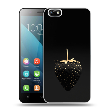 Силиконовый чехол на Huawei Honor 4X с принтом Черная клубника Силиконовый чехол на Huawei Honor 4X с принтом Черная клубника
