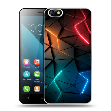 Силиконовый чехол на Huawei Honor 4X с принтом Абстракция неон Силиконовый чехол на Huawei Honor 4X с принтом Абстракция неон