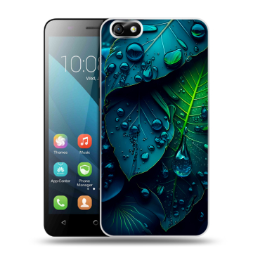 Силиконовый чехол на Huawei Honor 4X с принтом Листья Силиконовый чехол на Huawei Honor 4X с принтом Листья