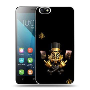 Силиконовый чехол на Huawei Honor 4X с принтом Золотой скрудж макдак