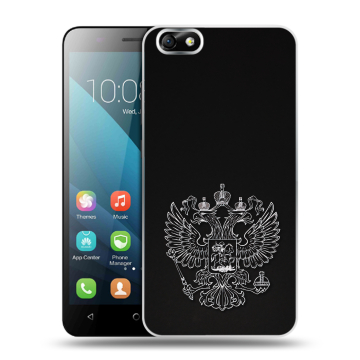 Силиконовый чехол на Huawei Honor 4X с принтом Герб России