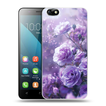 Силиконовый чехол на Huawei Honor 4X с принтом Розы цветы Силиконовый чехол на Huawei Honor 4X с принтом Розы цветы