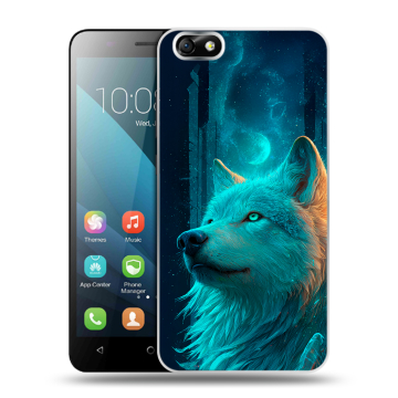 Силиконовый чехол на Huawei Honor 4X с принтом бабочки саккура