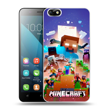 Силиконовый чехол на Huawei Honor 4X с принтом Майнкрафт Minecraft Силиконовый чехол на Huawei Honor 4X с принтом Майнкрафт Minecraft