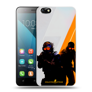 Силиконовый чехол на Huawei Honor 4X с принтом Контер страйк Counter strike