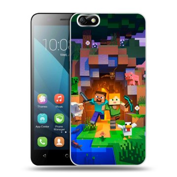 Силиконовый чехол на Huawei Honor 4X с принтом Майнкрафт Minecraft Силиконовый чехол на Huawei Honor 4X с принтом Майнкрафт Minecraft