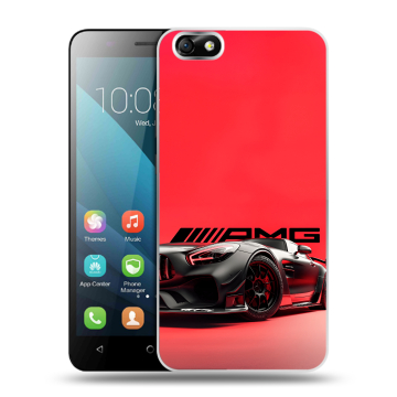 Силиконовый чехол на Huawei Honor 4X с принтом Мерседес Mercedes AMG Силиконовый чехол на Huawei Honor 4X с принтом Мерседес Mercedes AMG