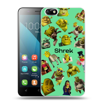 Силиконовый чехол на Huawei Honor 4X с принтом Шрек Shrek Силиконовый чехол на Huawei Honor 4X с принтом Шрек Shrek