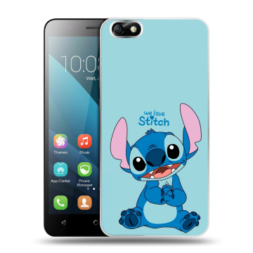 Силиконовый чехол на Huawei Honor 4X с принтом Лило и Стич