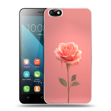 Силиконовый чехол на Huawei Honor 4X с принтом Розовая роза Силиконовый чехол на Huawei Honor 4X с принтом Розовая роза