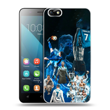 Силиконовый чехол на Huawei Honor 4X с принтом Реал Роналдо Силиконовый чехол на Huawei Honor 4X с принтом Реал Роналдо