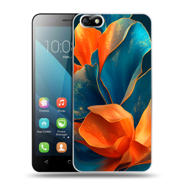 Силиконовый чехол на Huawei Honor 4X с принтом Цветы Силиконовый чехол на Huawei Honor 4X с принтом Цветы