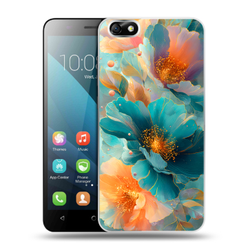 Силиконовый чехол на Huawei Honor 4X с принтом Цветы Силиконовый чехол на Huawei Honor 4X с принтом Цветы