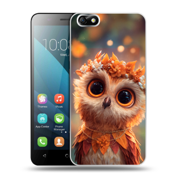 Силиконовый чехол на Huawei Honor 4X с принтом Милая сова Силиконовый чехол на Huawei Honor 4X с принтом Милая сова