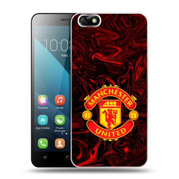 Силиконовый чехол на Huawei Honor 4X с принтом Manchester United Силиконовый чехол на Huawei Honor 4X с принтом Manchester United