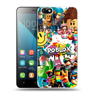 Силиконовый чехол на Huawei Honor 4X с принтом Roblox Роблокс Силиконовый чехол на Huawei Honor 4X с принтом Roblox Роблокс