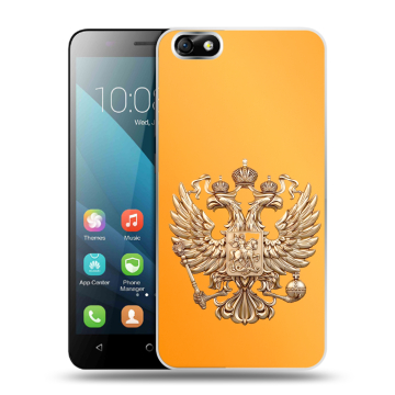 Силиконовый чехол на Huawei Honor 4X с принтом Герб Флаг России Силиконовый чехол на Huawei Honor 4X с принтом Герб Флаг России