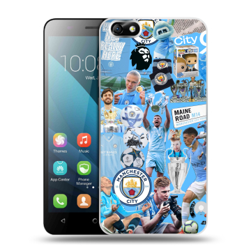 Силиконовый чехол на Huawei Honor 4X с принтом Man City Манчестер Сити Силиконовый чехол на Huawei Honor 4X с принтом Man City Манчестер Сити
