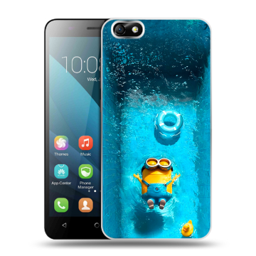 Силиконовый чехол на Huawei Honor 4X с принтом Миньоны Силиконовый чехол на Huawei Honor 4X с принтом Миньоны