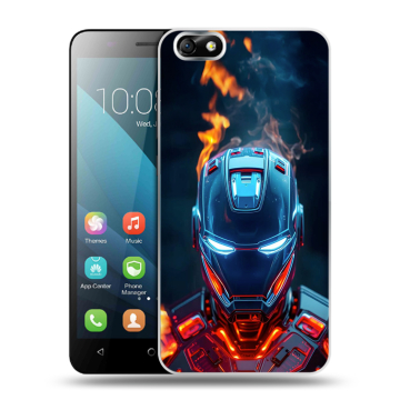 Силиконовый чехол на Huawei Honor 4X с принтом IronMan Железный человек