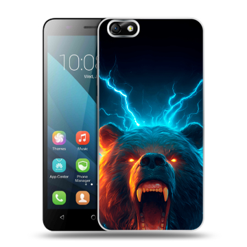 Силиконовый чехол на Huawei Honor 4X с принтом Медведь Силиконовый чехол на Huawei Honor 4X с принтом Медведь