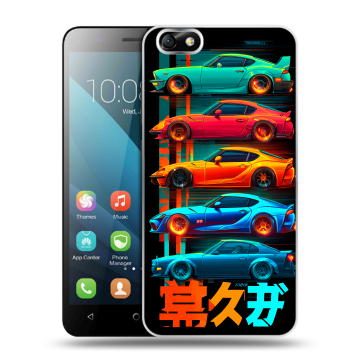 Силиконовый чехол на Huawei Honor 4X с принтом машины тачки Силиконовый чехол на Huawei Honor 4X с принтом машины тачки