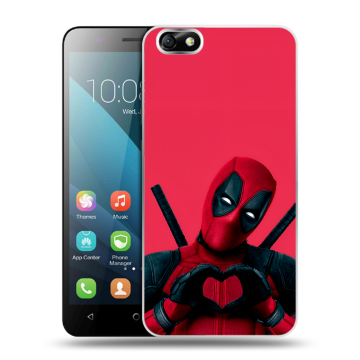 Силиконовый чехол на Huawei Honor 4X с принтом Дедпул Deadpool