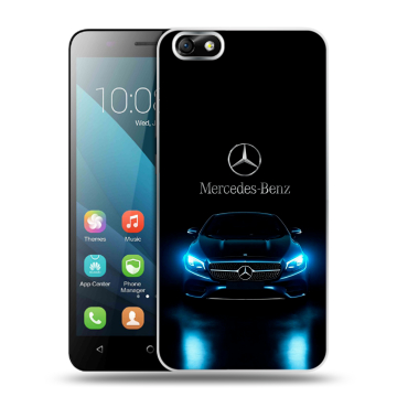 Силиконовый чехол на Huawei Honor 4X с принтом Mercedes Мерседес