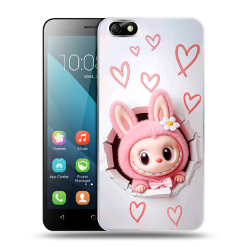 Силиконовый чехол на Huawei Honor 4X с принтом Labubu Лабубу