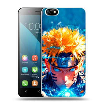 Силиконовый чехол на Huawei Honor 4X с принтом Аниме Наруто Naruto