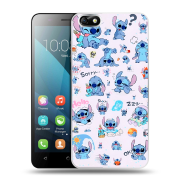 Силиконовый чехол на Huawei Honor 4X с принтом Лило и Стич