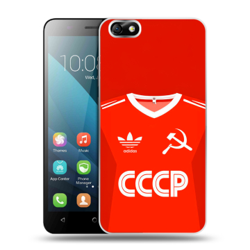 Силиконовый чехол на Huawei Honor 4X с принтом Флаг Герб СССР Силиконовый чехол на Huawei Honor 4X с принтом Флаг Герб СССР