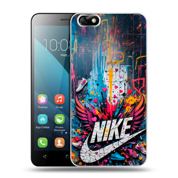 Силиконовый чехол на Huawei Honor 4X с принтом Nike Найк