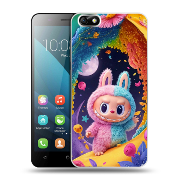 Силиконовый чехол на Huawei Honor 4X с принтом Labubu Лабубу