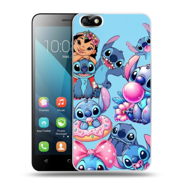 Силиконовый чехол на Huawei Honor 4X с принтом Лило и Стич