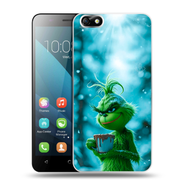 Силиконовый чехол на Huawei Honor 4X с принтом Новый год гринч Силиконовый чехол на Huawei Honor 4X с принтом Новый год гринч